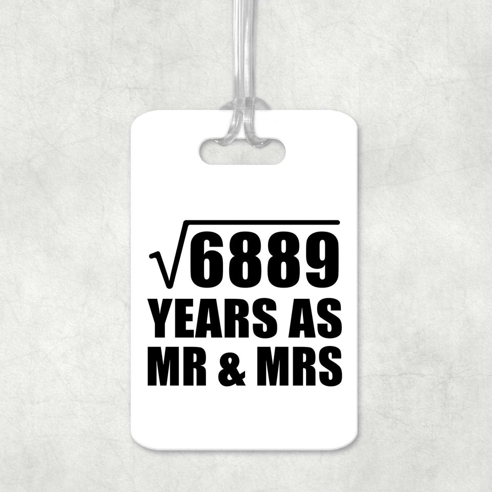 83rd Anniversary Square Root of 6889 Years As Mr & Mrs - Luggage Bag Tag