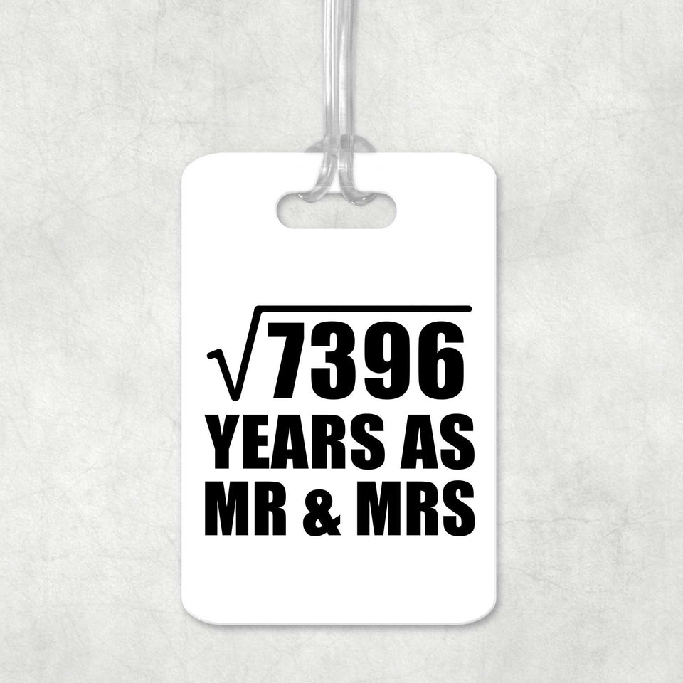 86th Anniversary Square Root of 7396 Years As Mr & Mrs - Luggage Bag Tag