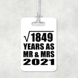 43rd Anniversary Square Root of 1849 Years As Mr & Mrs 2021 - Luggage Bag Tag