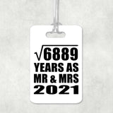 83rd Anniversary Square Root of 6889 Years As Mr & Mrs 2021 - Luggage Bag Tag