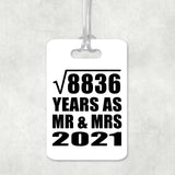 94th Anniversary Square Root of 8836 Years As Mr & Mrs 2021 - Luggage Bag Tag