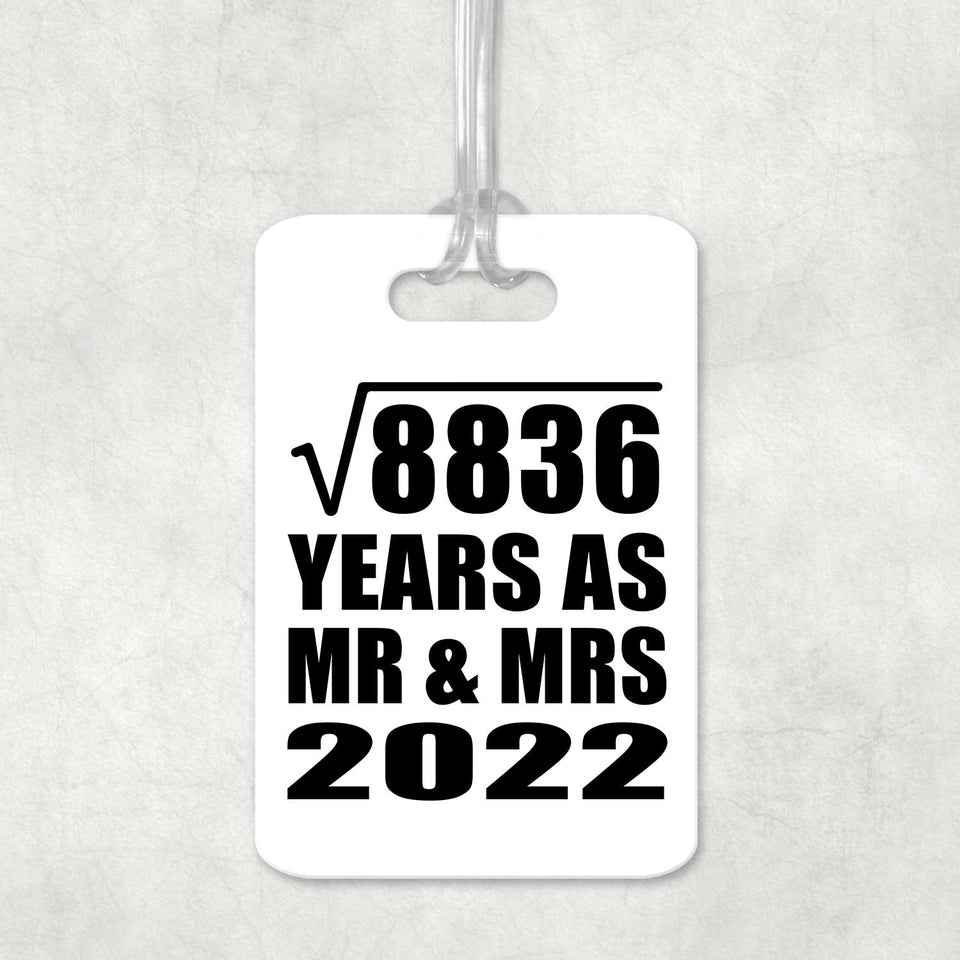 94th Anniversary Square Root of 8836 Years As Mr & Mrs 2022 - Luggage Bag Tag