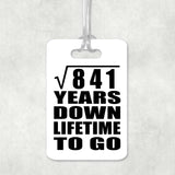 29th Anniversary Square Root of 841 Years Lifetime To Go - Luggage Bag Tag