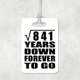 29th Anniversary Square Root of 841 Years Down Forever To Go - Luggage Bag Tag