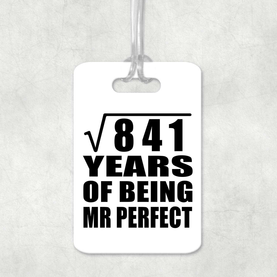 29th Anniversary Square Root of 841 Years of Mr Perfect - Luggage Bag Tag