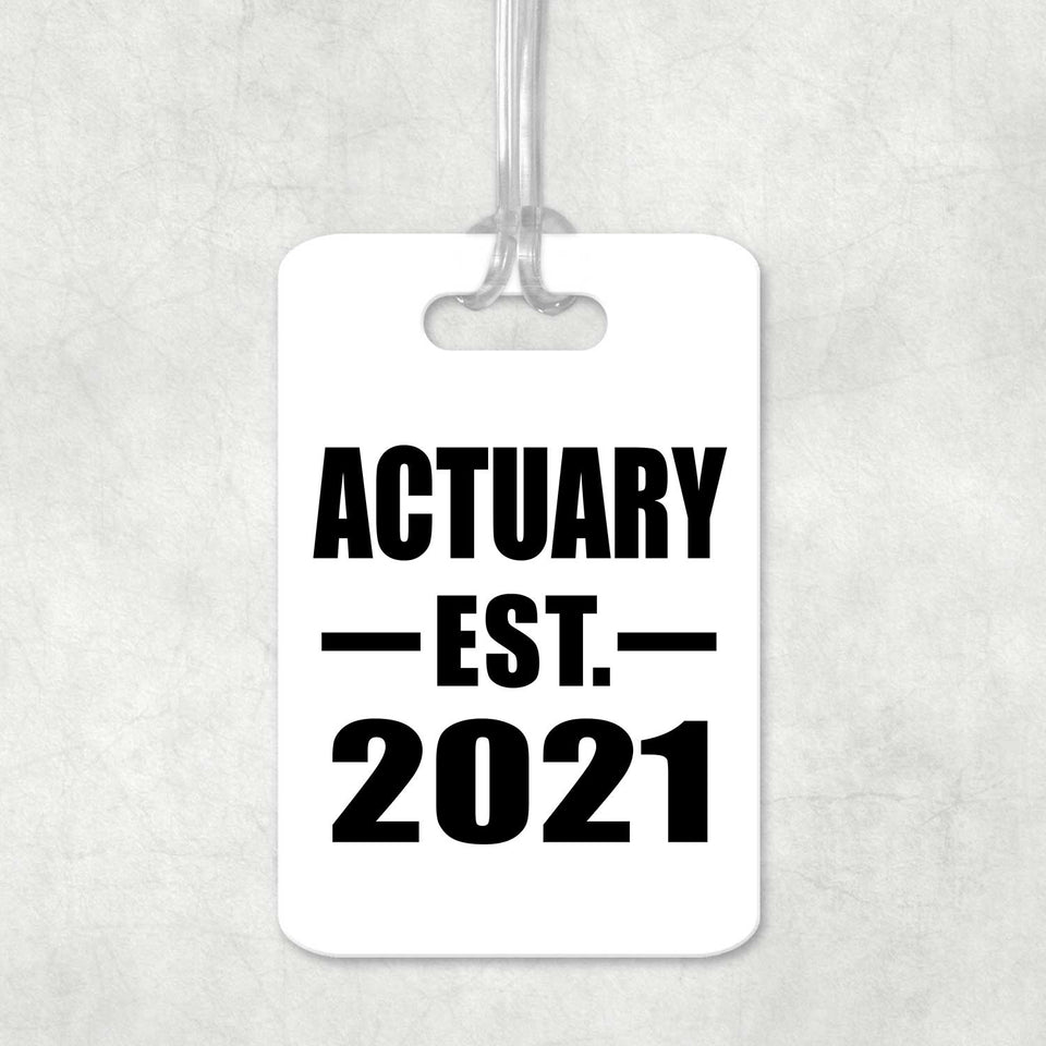 Actuary Established EST. 2021 - Luggage Bag Tag