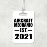 Aircraft Mechanic Established EST. 2021 - Luggage Bag Tag
