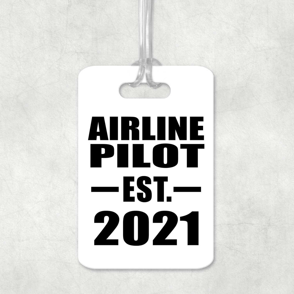 Airline Pilot Established EST. 2021 - Luggage Bag Tag