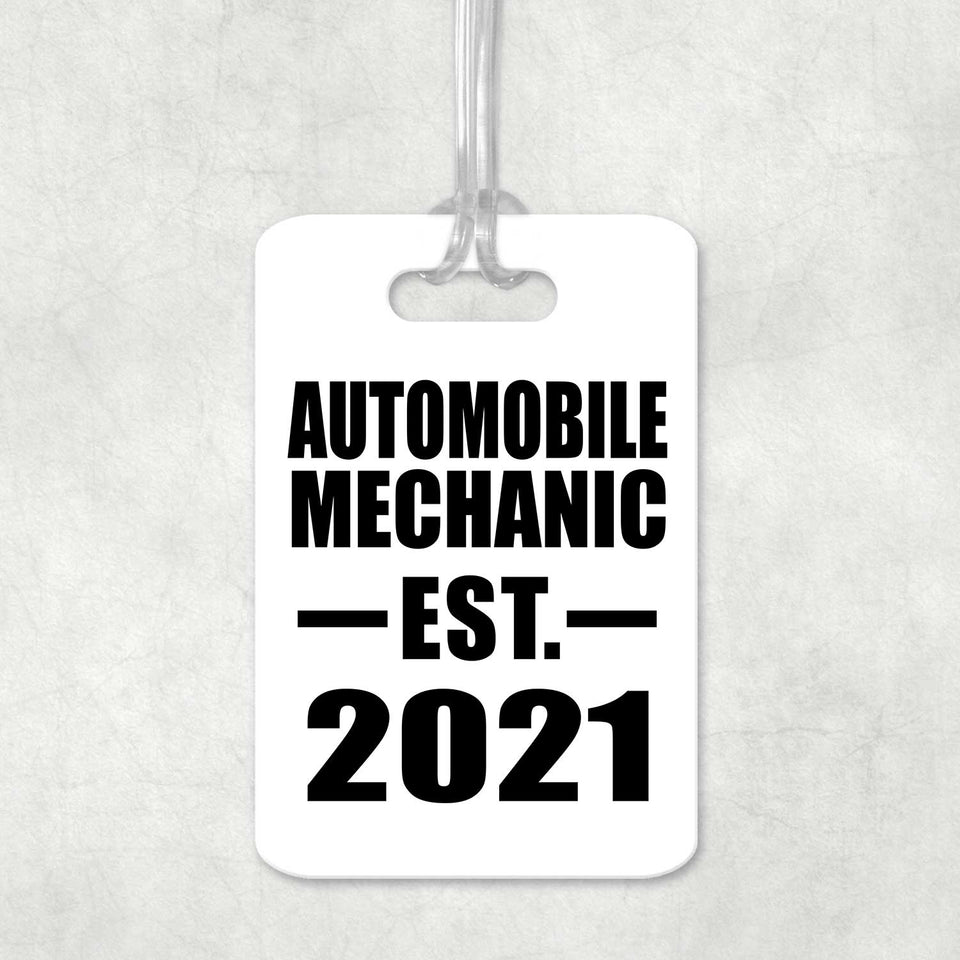 Automobile Mechanic Established EST. 2021 - Luggage Bag Tag