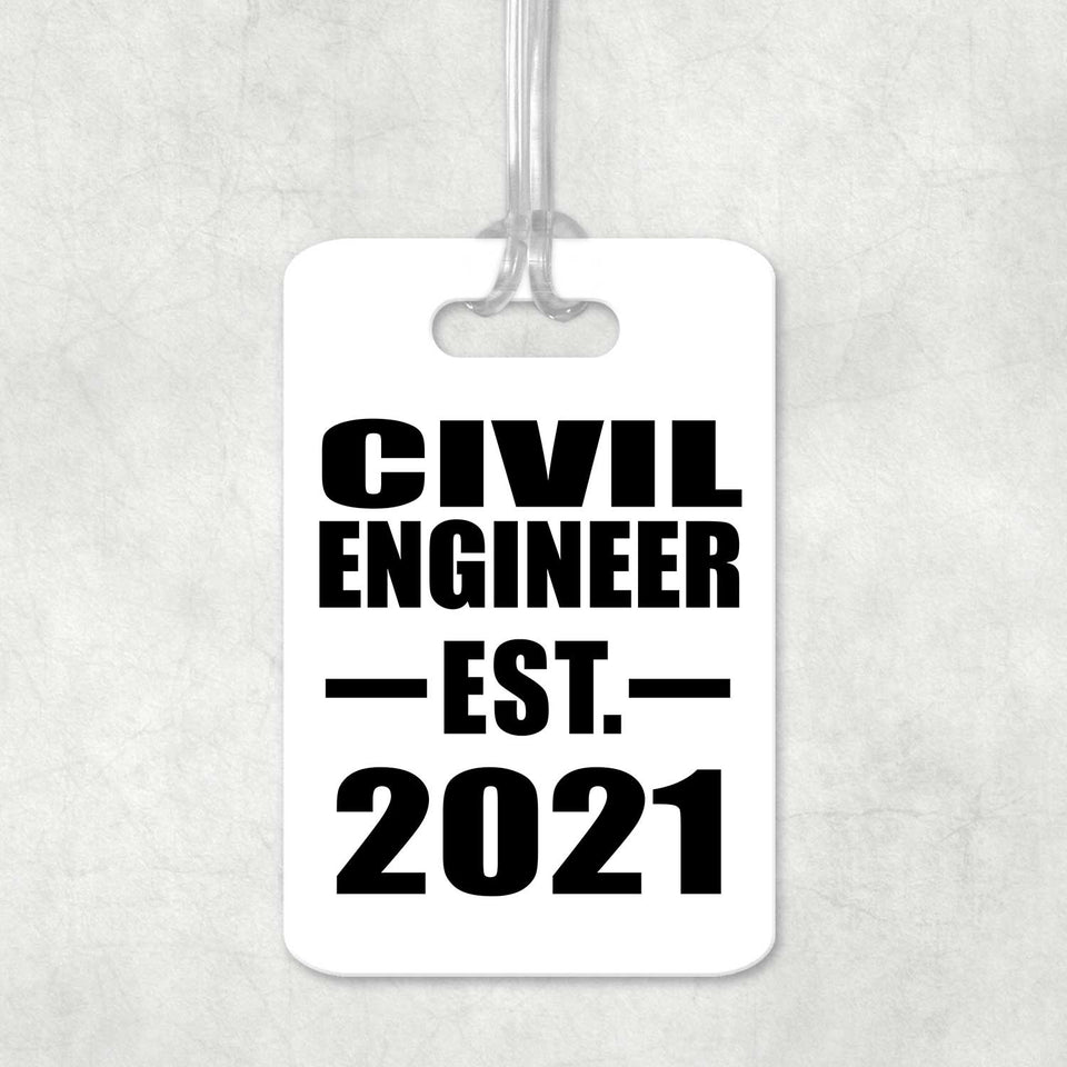 Civil Engineer Established EST. 2021 - Luggage Bag Tag