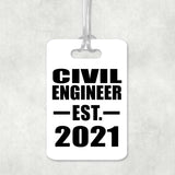 Civil Engineer Established EST. 2021 - Luggage Bag Tag