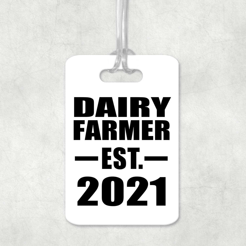 Dairy Farmer Established EST. 2021 - Luggage Bag Tag