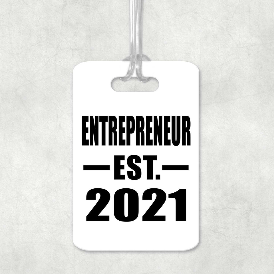 Entrepreneur Established EST. 2021 - Luggage Bag Tag