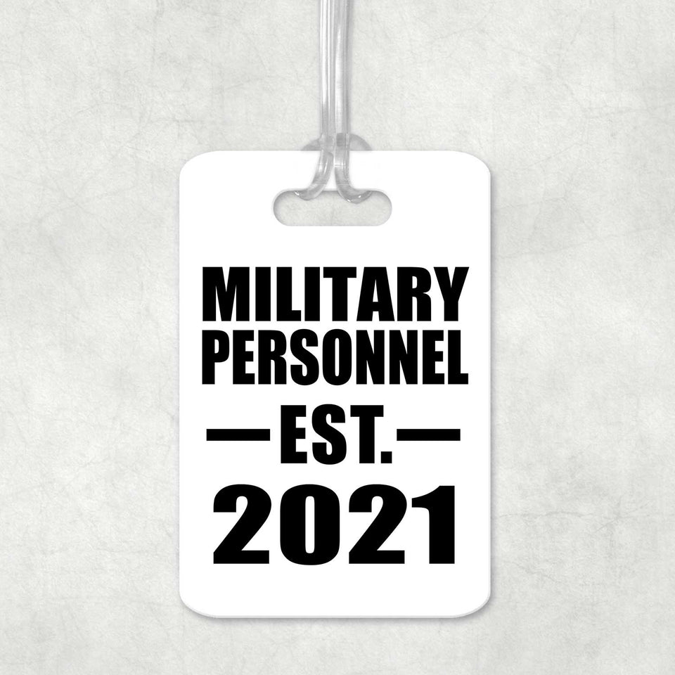 Military Personnel Established EST. 2021 - Luggage Bag Tag