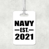 Navy Established EST. 2021 - Luggage Bag Tag