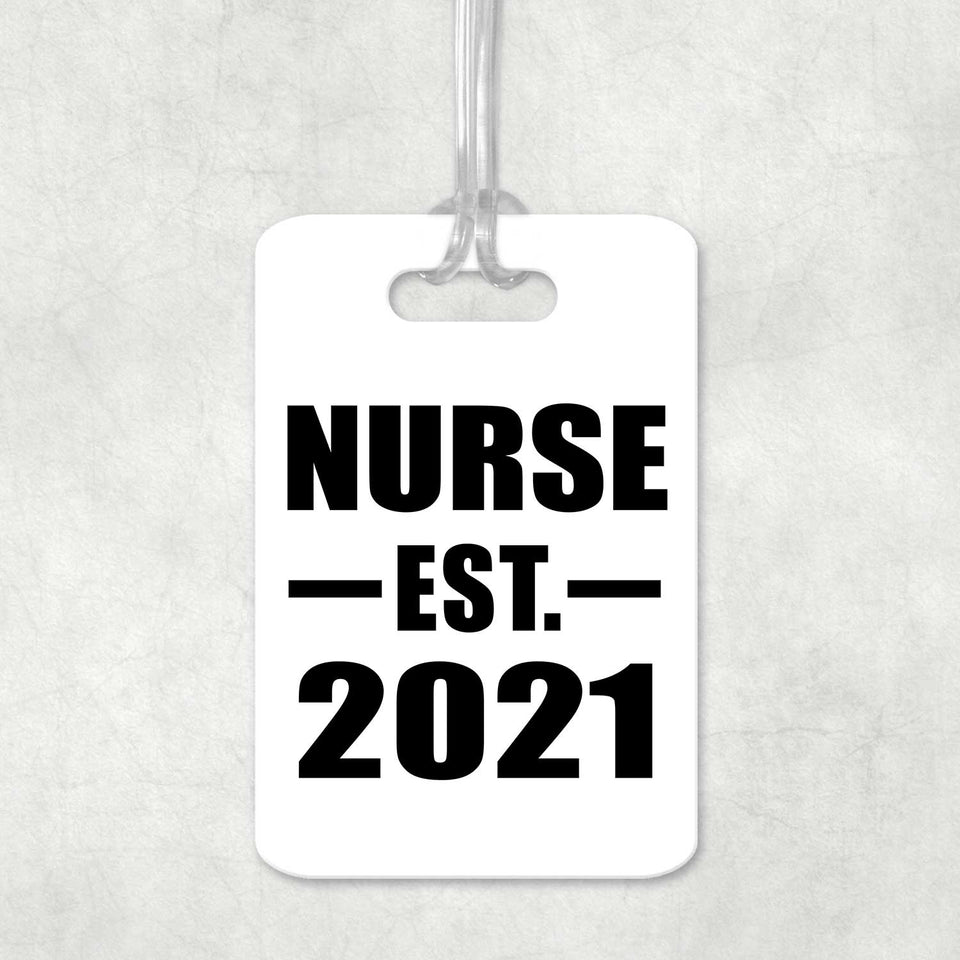 Nurse Established EST. 2021 - Luggage Bag Tag