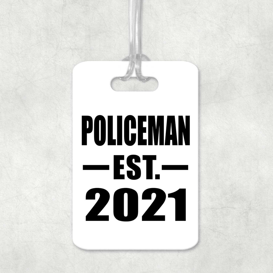 Policeman Established EST. 2021 - Luggage Bag Tag