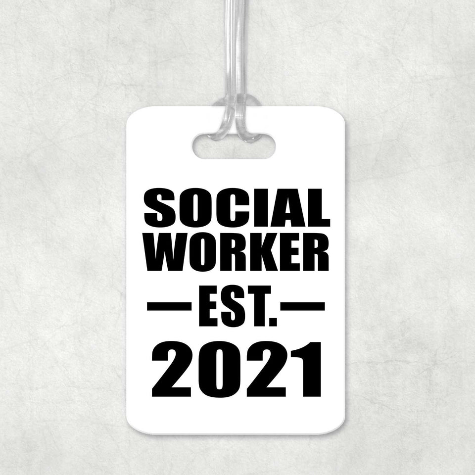Social Worker Established EST. 2021 - Luggage Bag Tag