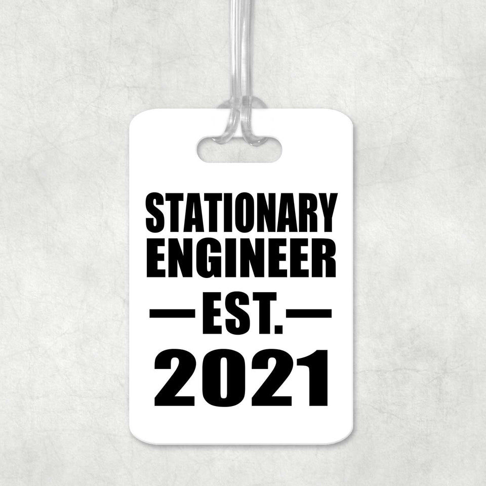 Stationary Engineer Established EST. 2021 - Luggage Bag Tag