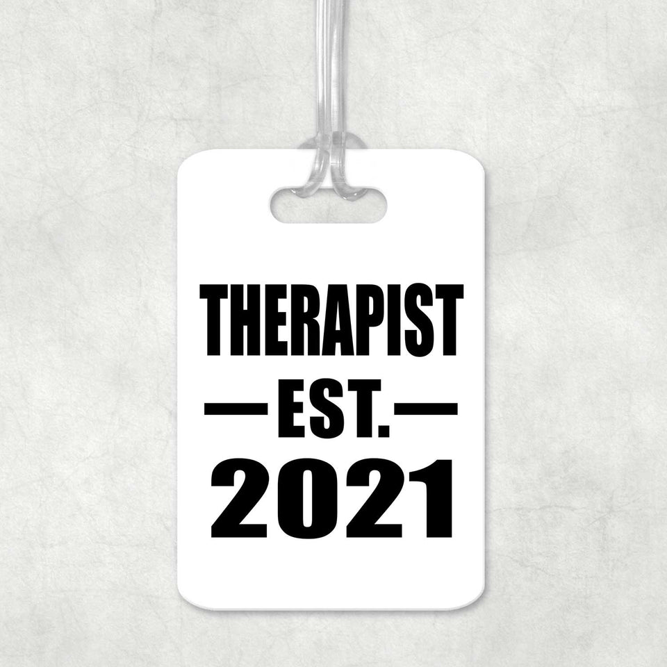 Therapist Established EST. 2021 - Luggage Bag Tag