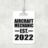 Aircraft Mechanic Established EST. 2022 - Luggage Bag Tag