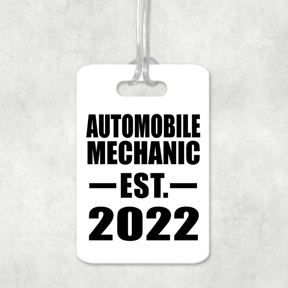 Automobile Mechanic Established EST. 2022 - Luggage Bag Tag