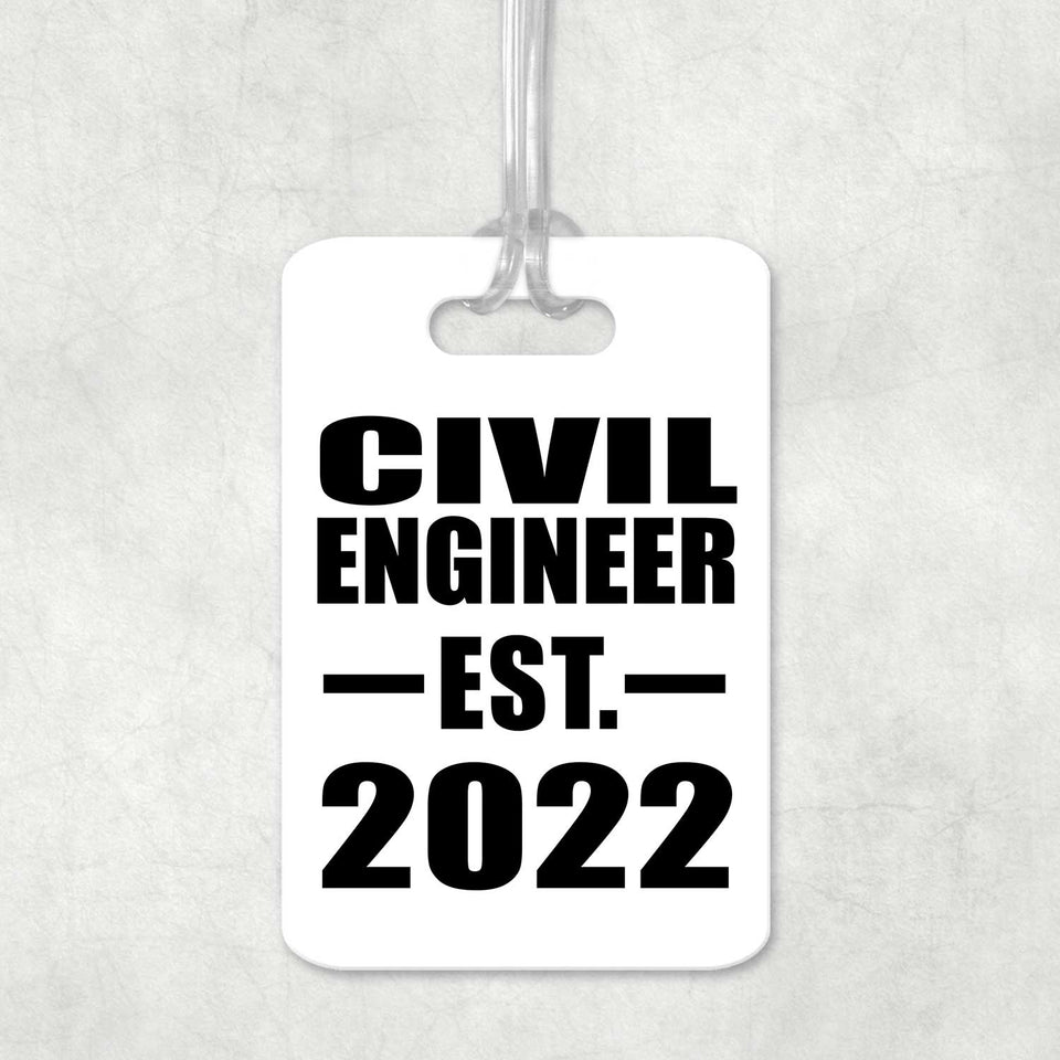 Civil Engineer Established EST. 2022 - Luggage Bag Tag