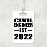 Civil Engineer Established EST. 2022 - Luggage Bag Tag