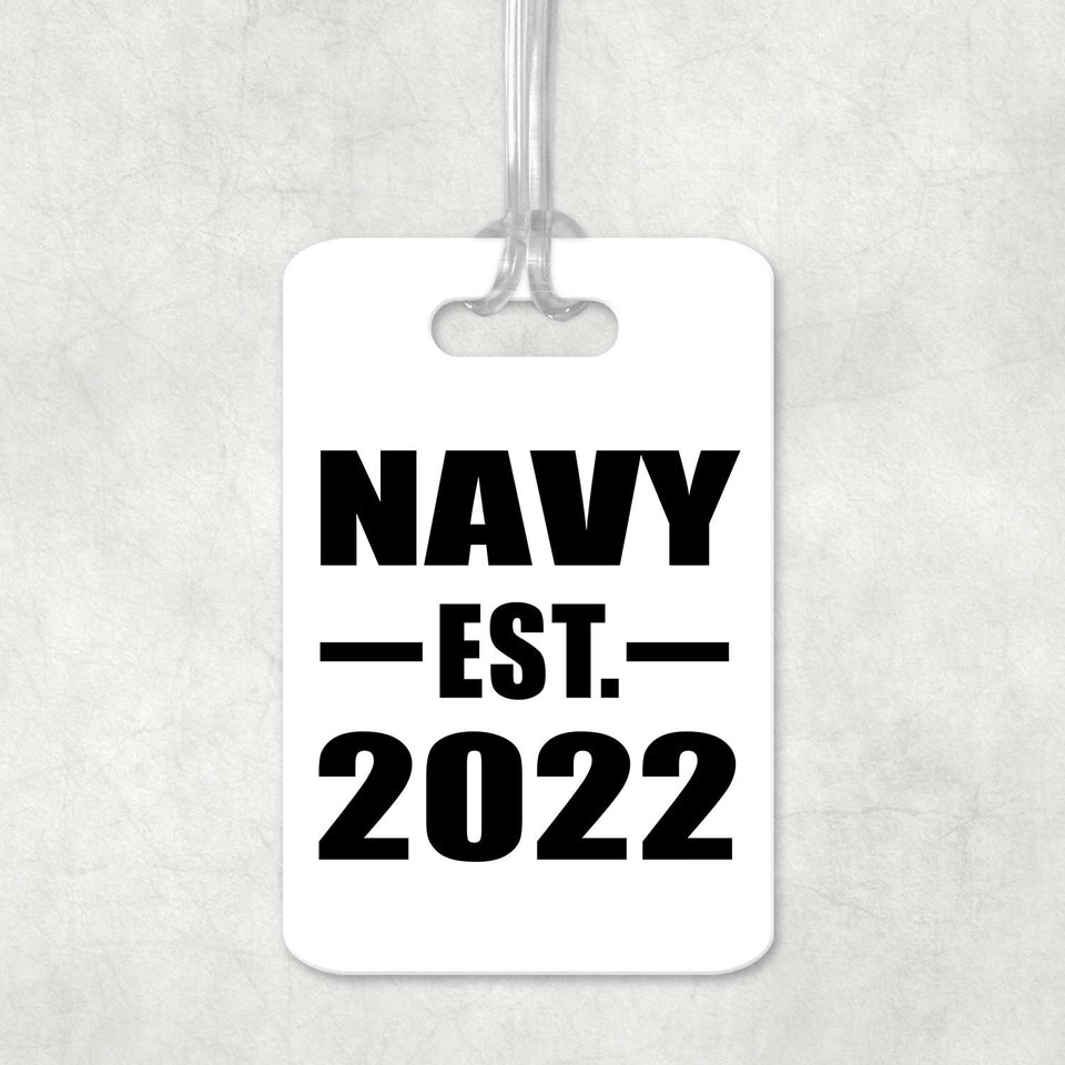 Navy Established EST. 2022 - Luggage Bag Tag