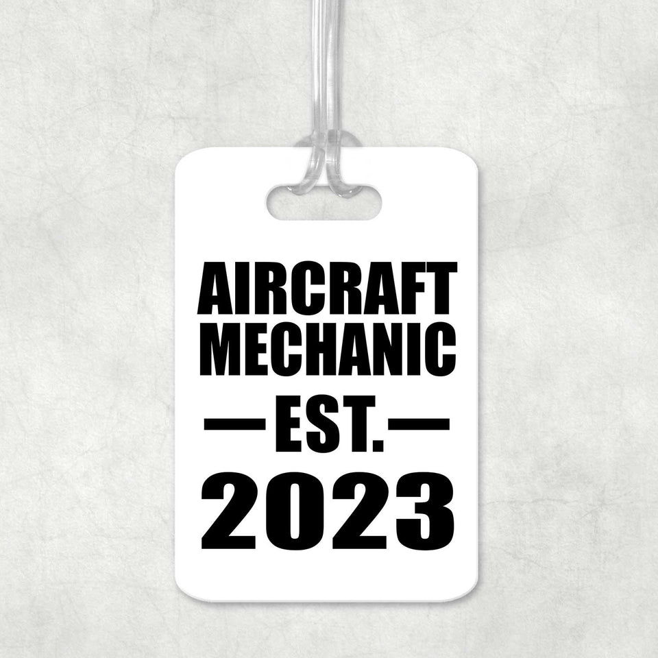 Aircraft Mechanic Established EST. 2023 - Luggage Bag Tag