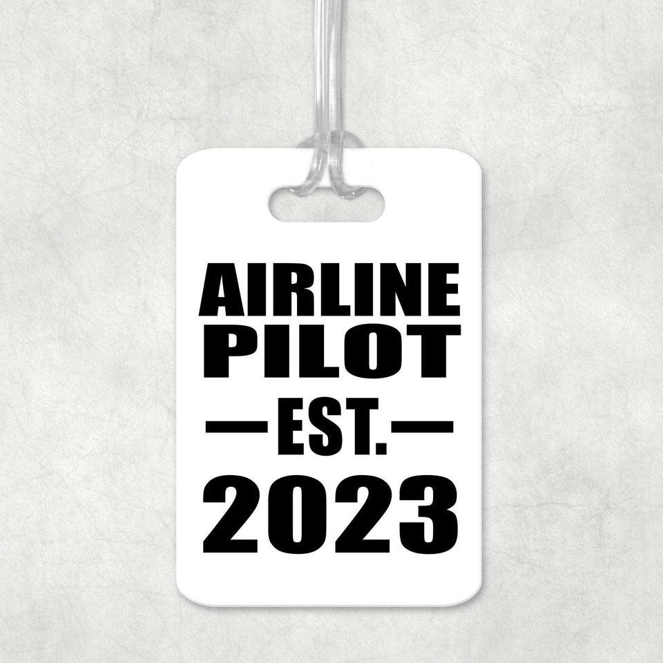 Airline Pilot Established EST. 2023 - Luggage Bag Tag