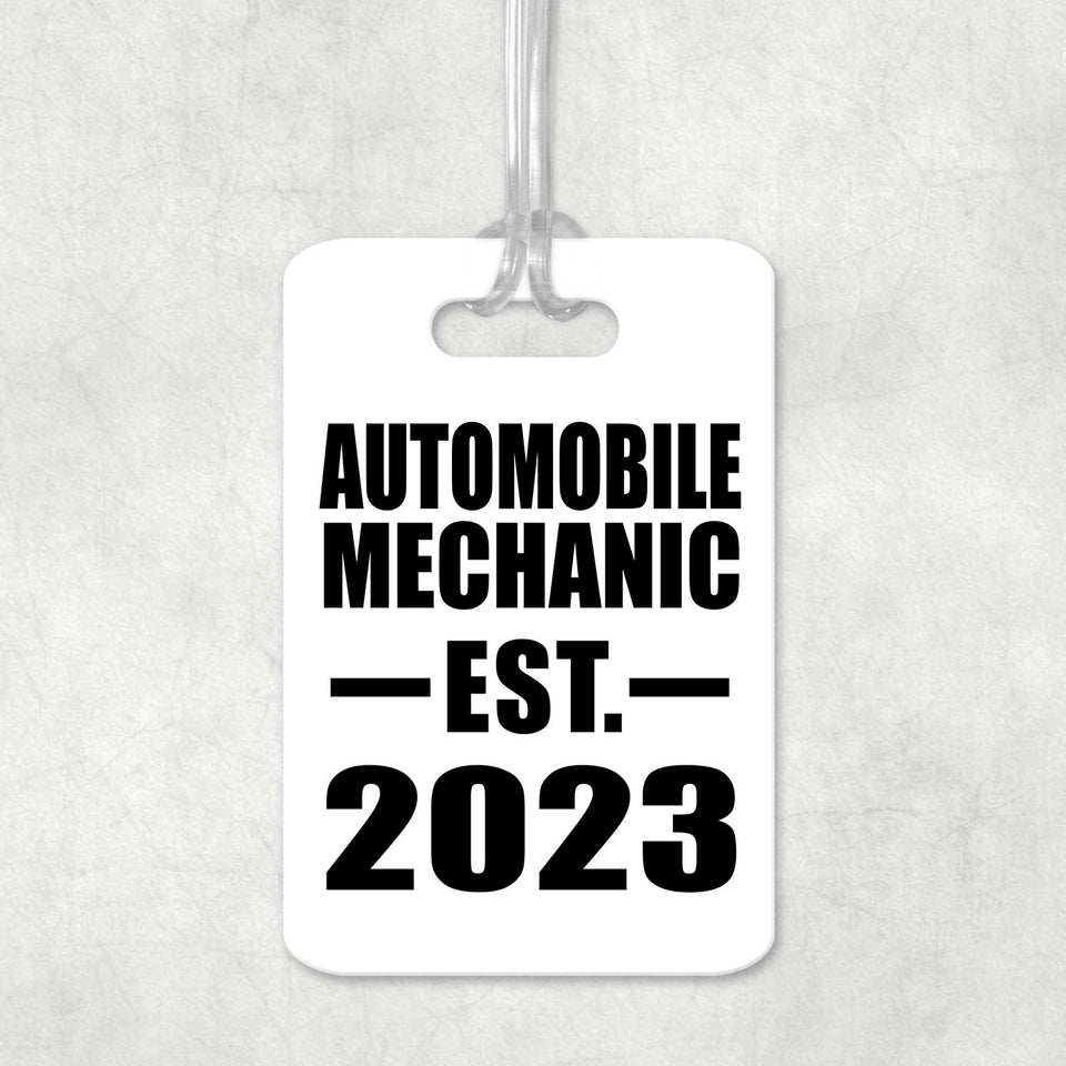 Automobile Mechanic Established EST. 2023 - Luggage Bag Tag