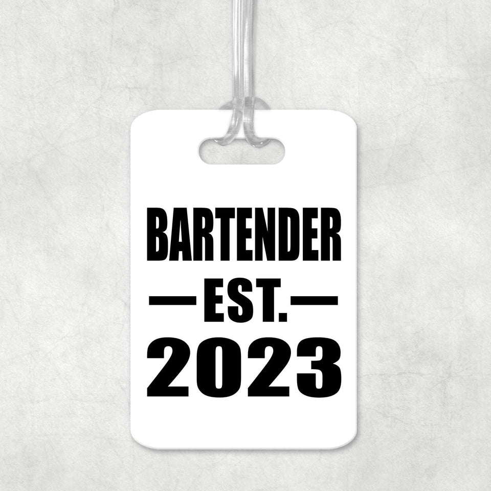 Bartender Established EST. 2023 - Luggage Bag Tag