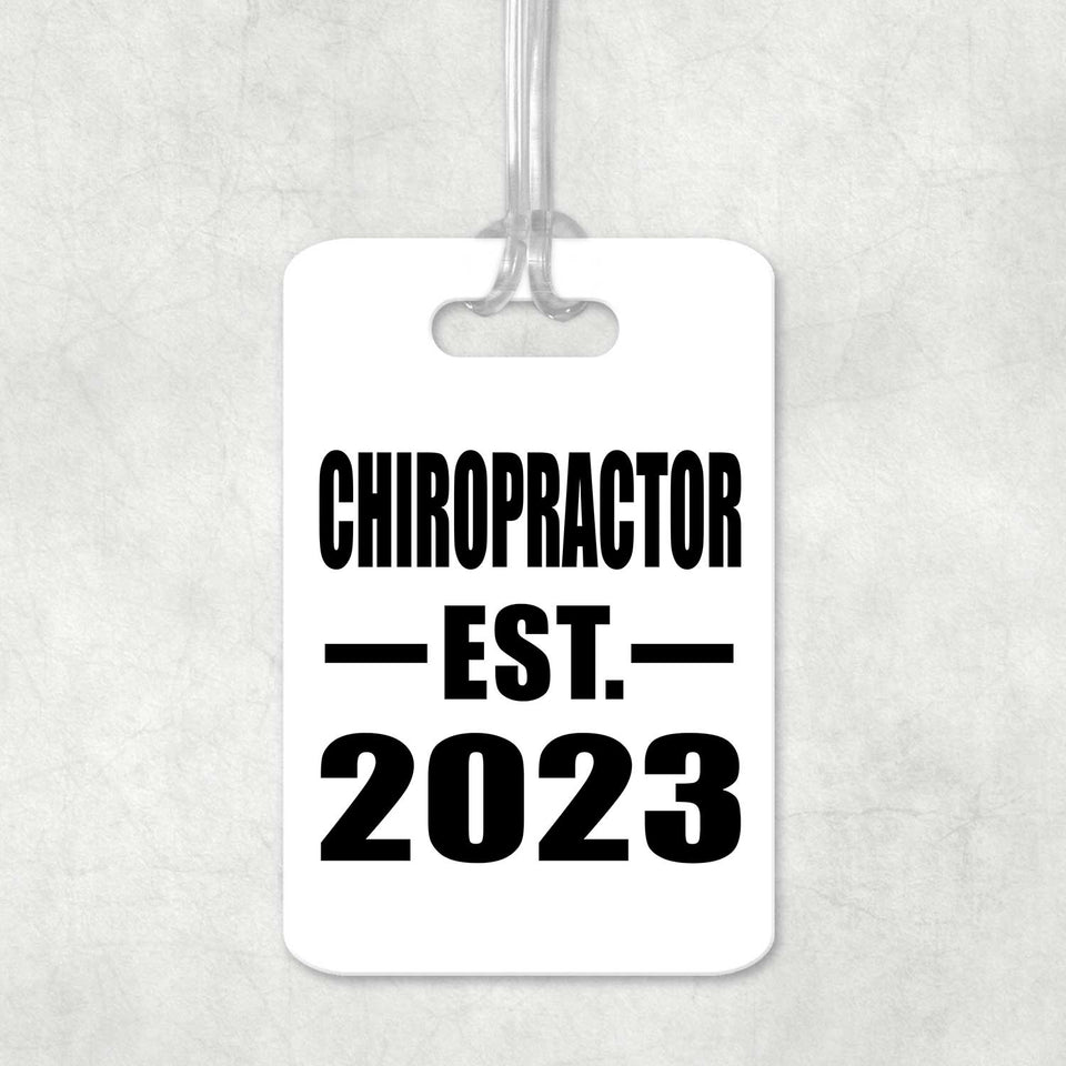 Chiropractor Established EST. 2023 - Luggage Bag Tag