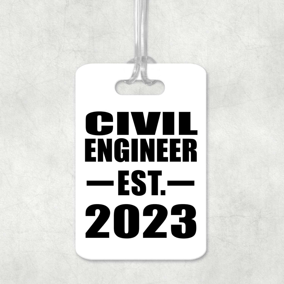 Civil Engineer Established EST. 2023 - Luggage Bag Tag