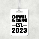 Civil Engineer Established EST. 2023 - Luggage Bag Tag