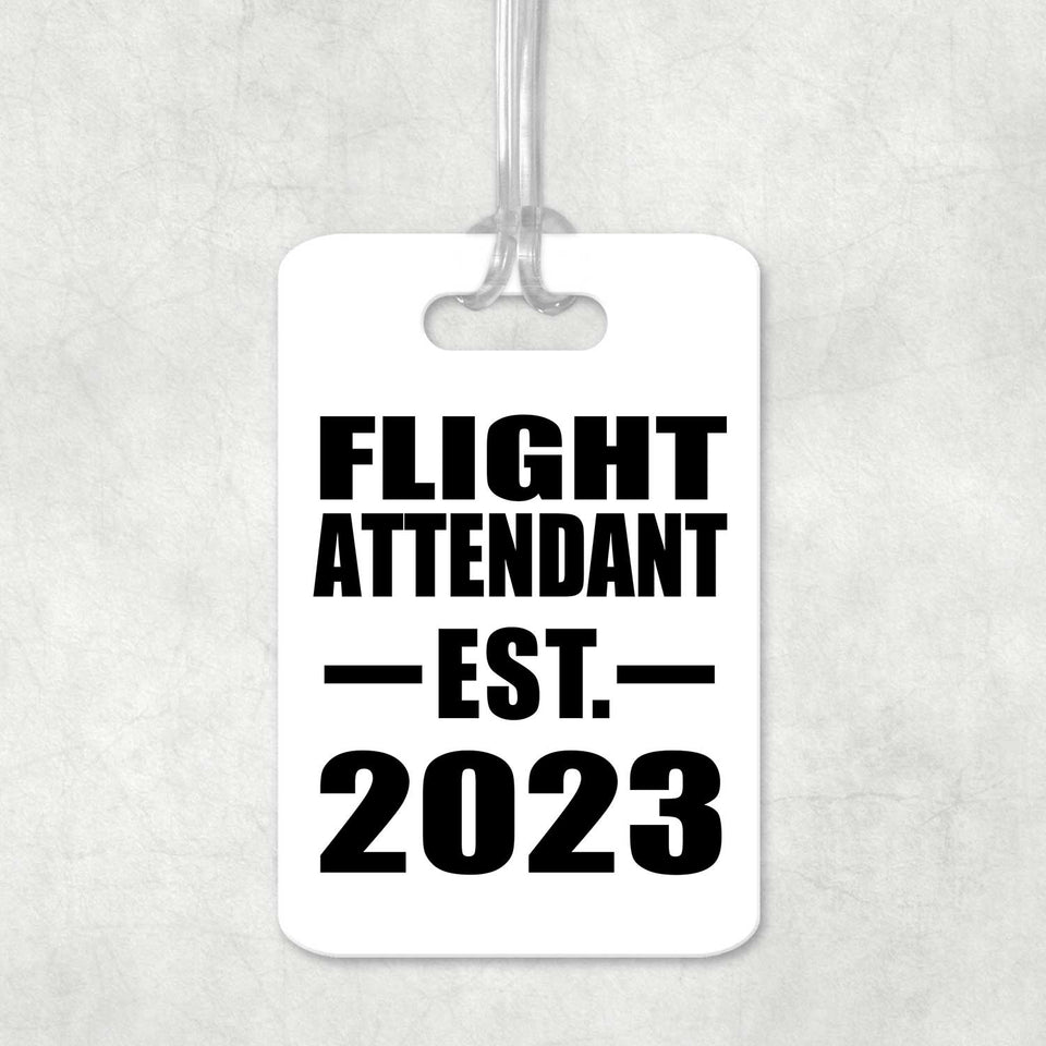 Flight Attendant Established EST. 2023 - Luggage Bag Tag