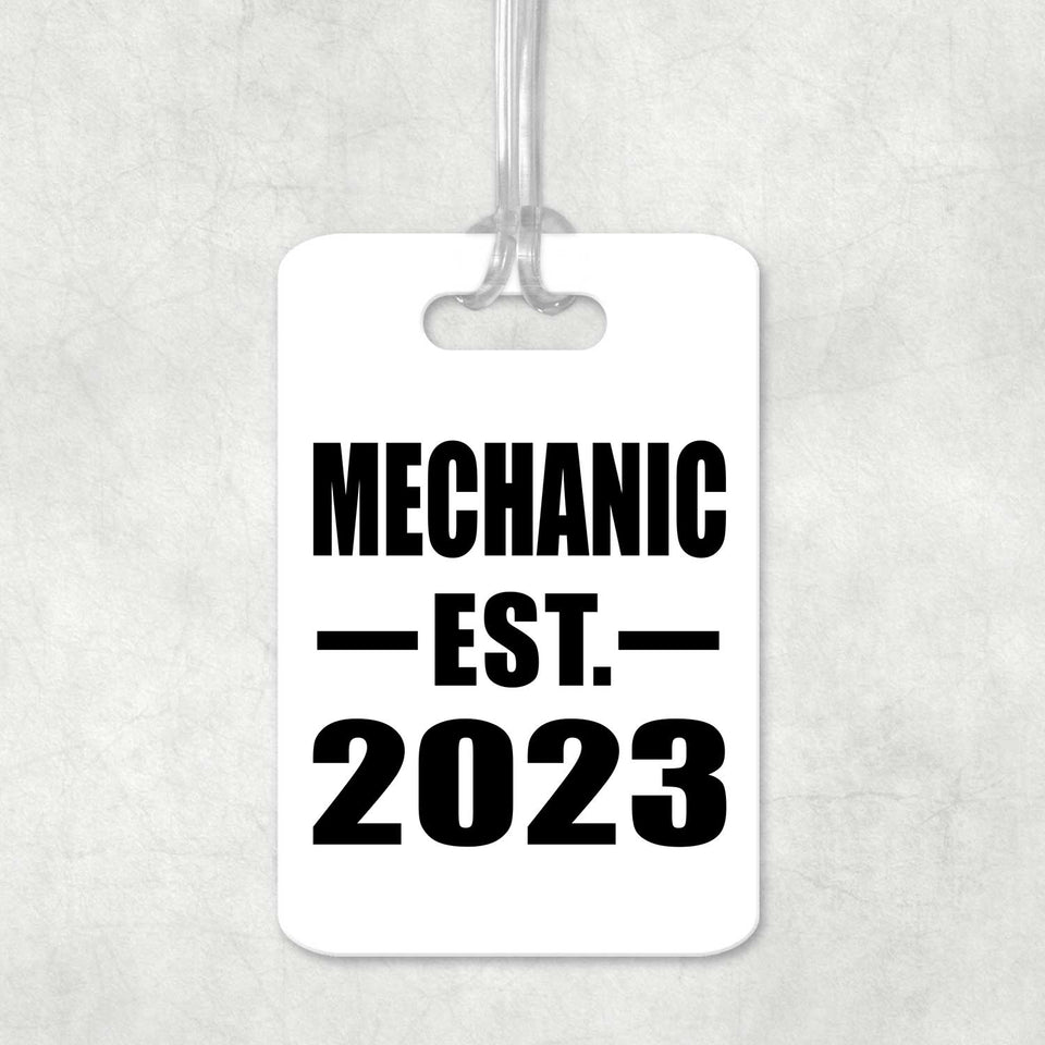 Mechanic Established EST. 2023 - Luggage Bag Tag