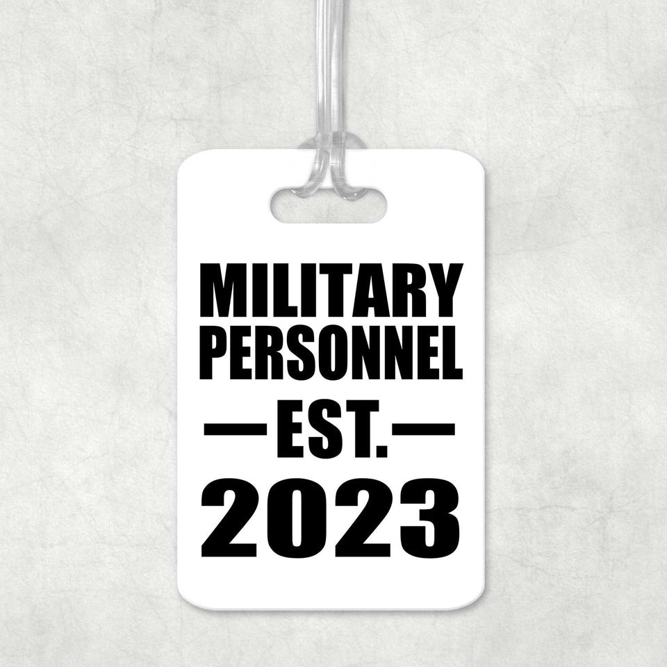 Military Personnel Established EST. 2023 - Luggage Bag Tag