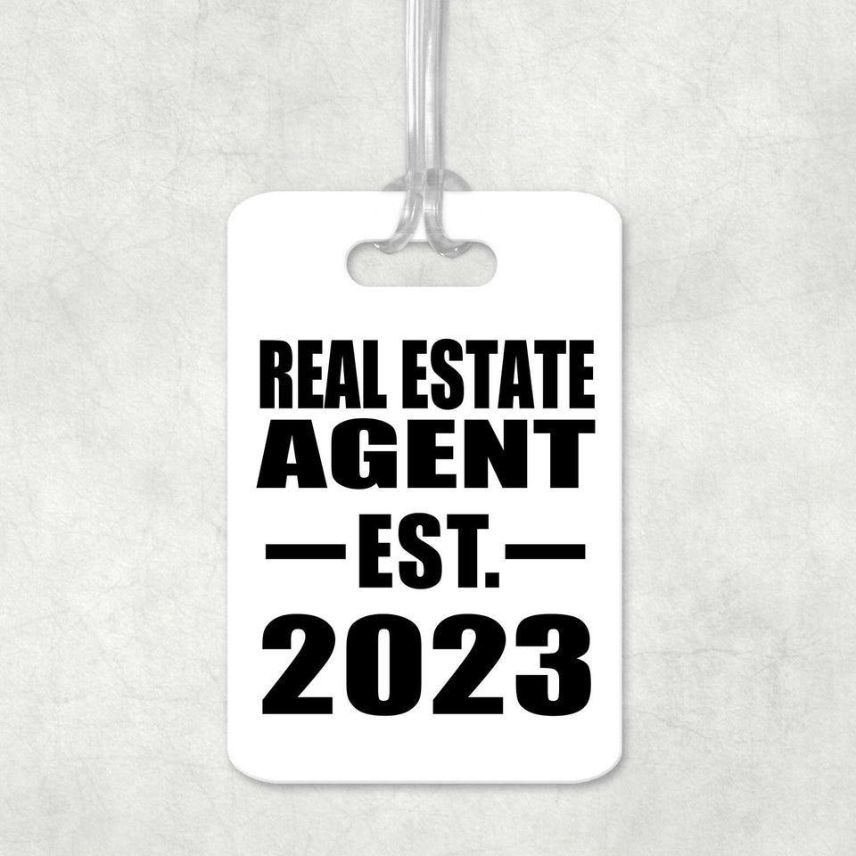 Real Estate Agent Established EST. 2023 - Luggage Bag Tag