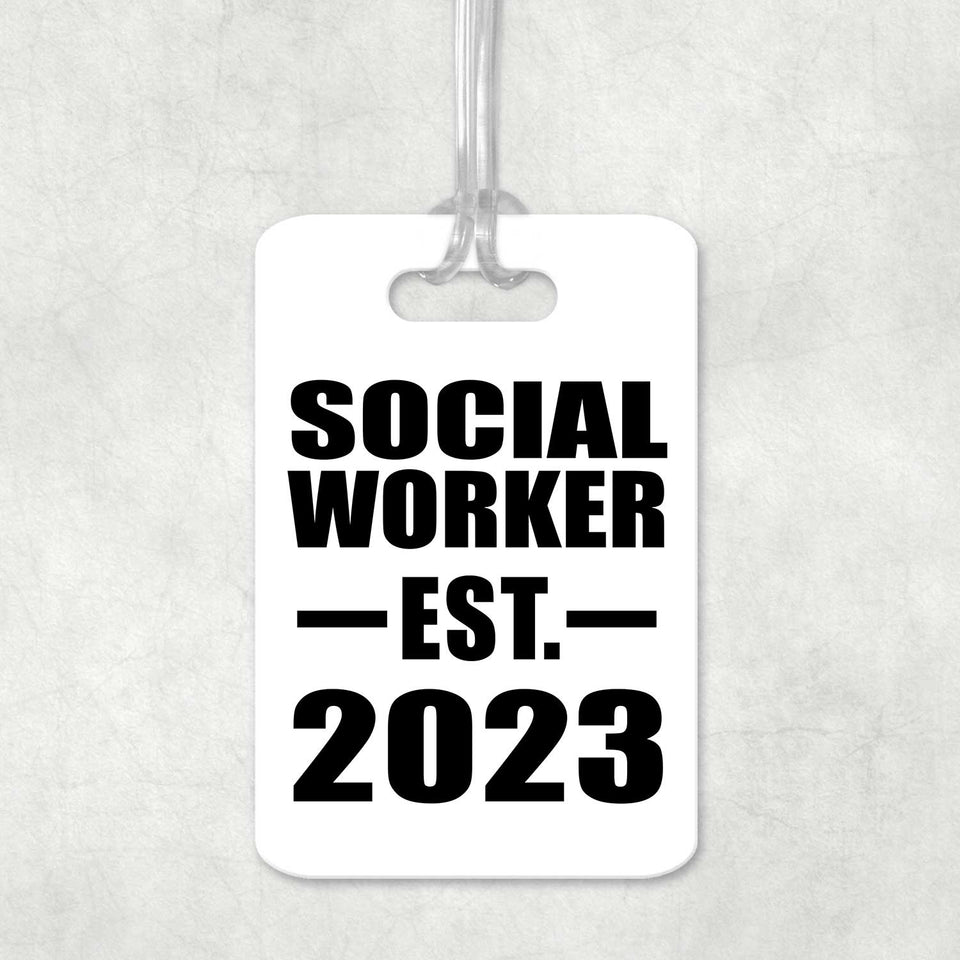 Social Worker Established EST. 2023 - Luggage Bag Tag
