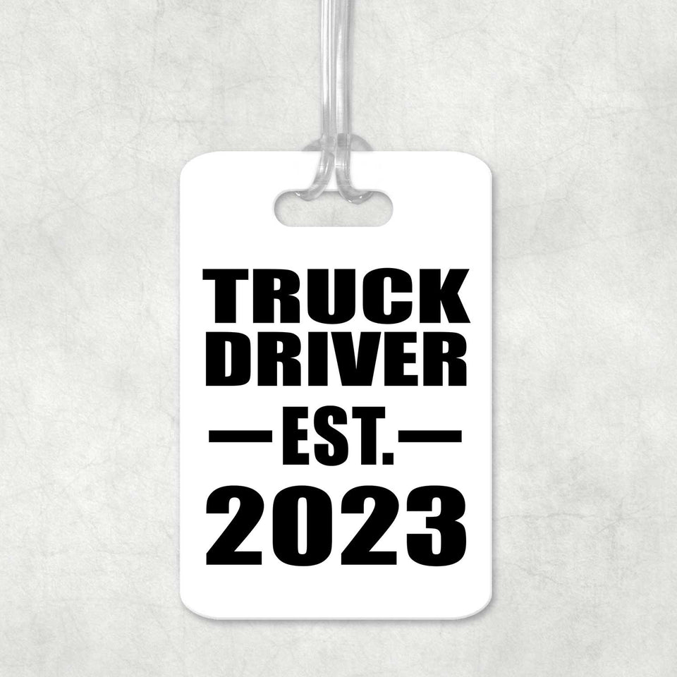 Truck Driver Established EST. 2023 - Luggage Bag Tag