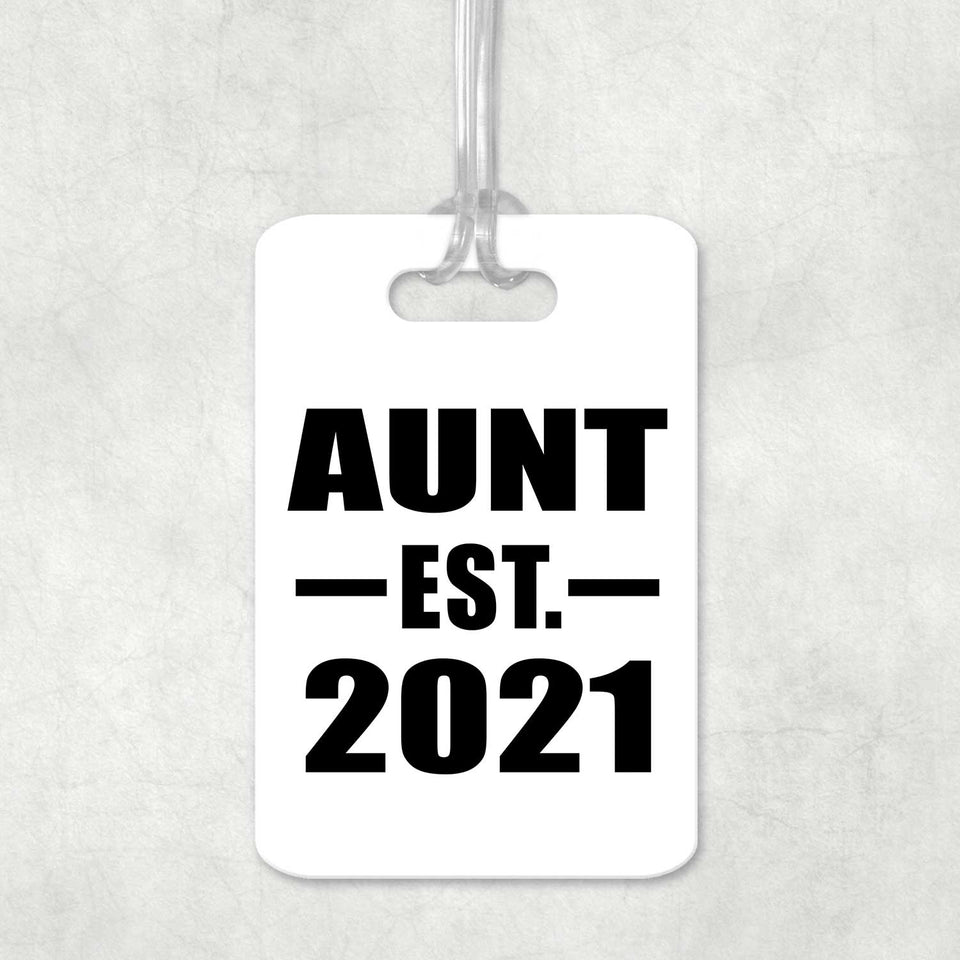 Aunt Established EST. 2021 - Luggage Bag Tag