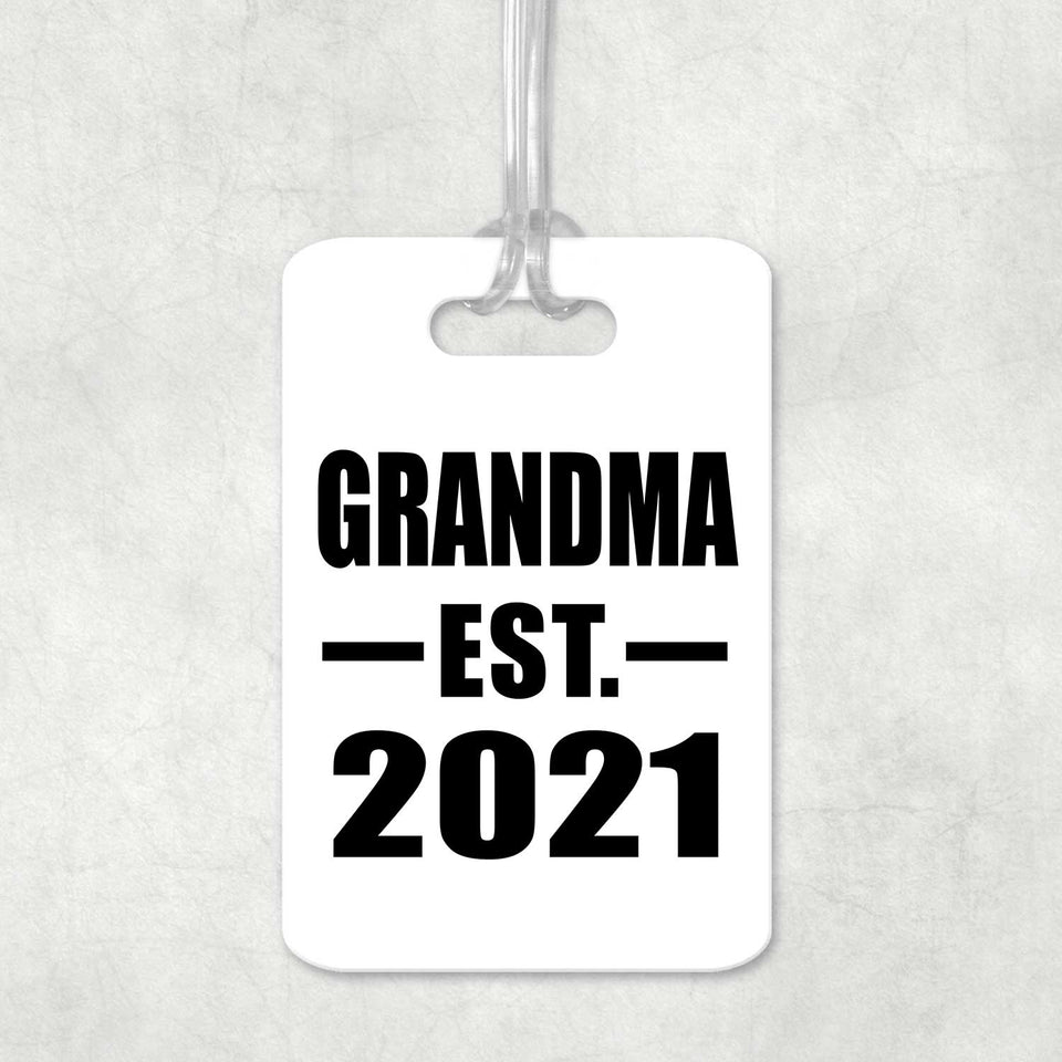 Grandma Established EST. 2021 - Luggage Bag Tag