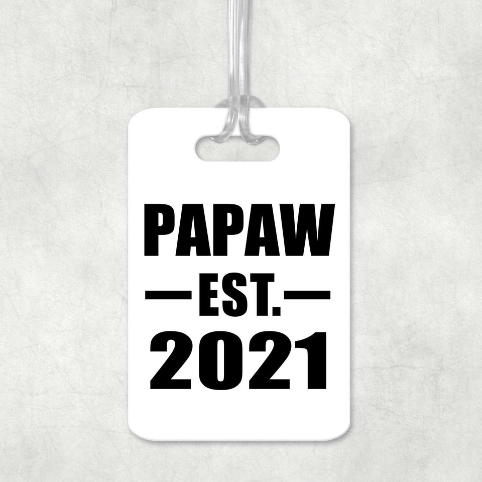 Papaw Established EST. 2021 - Luggage Bag Tag