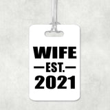 Wife Established EST. 2021 - Luggage Bag Tag