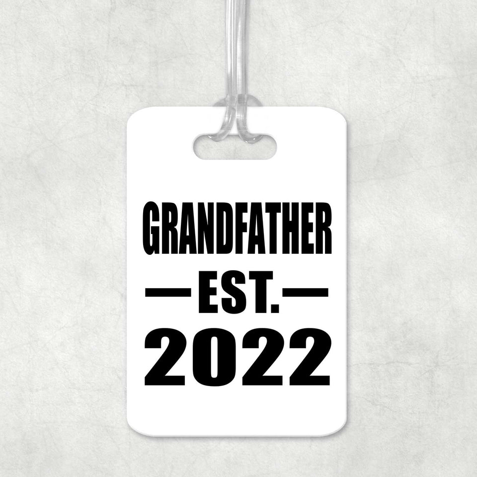 Grandfather Established EST. 2022 - Luggage Bag Tag