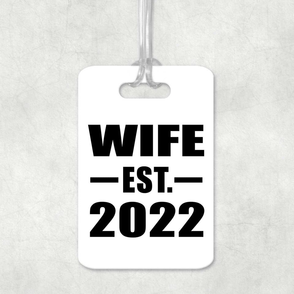 Wife Established EST. 2022 - Luggage Bag Tag