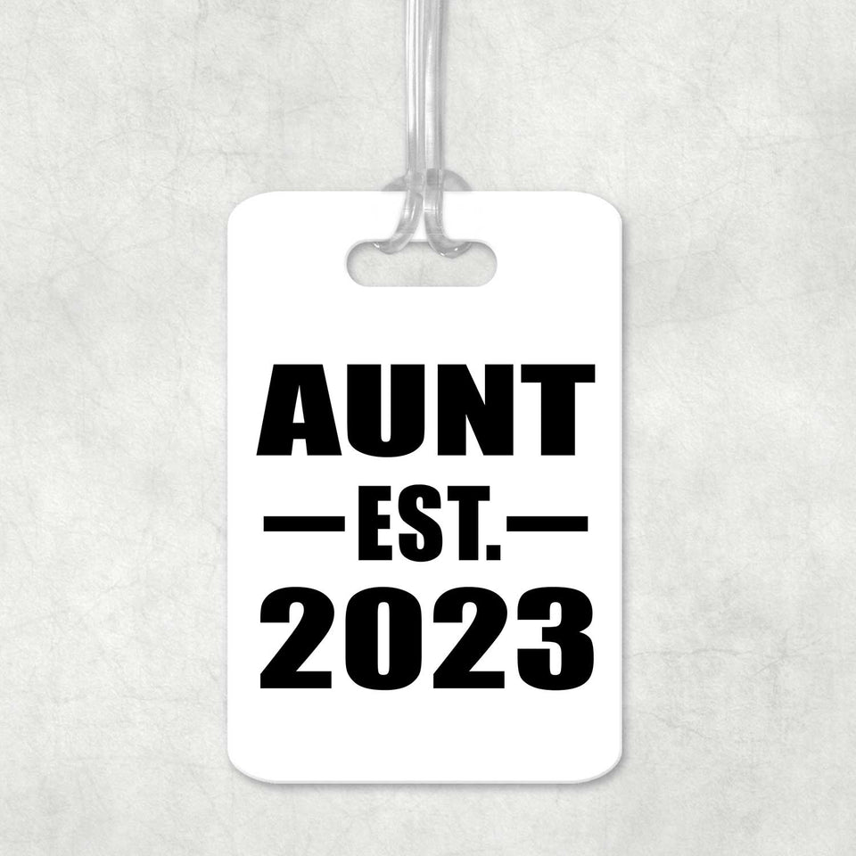 Aunt Established EST. 2023 - Luggage Bag Tag
