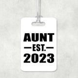 Aunt Established EST. 2023 - Luggage Bag Tag